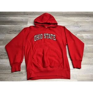 Steve & Barry's Ohio State Heavyweight Hoodie Sweatshirt Men's Small Red